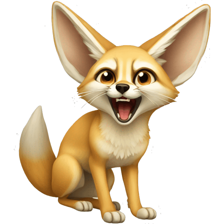 fennec fox that's yelling emoji