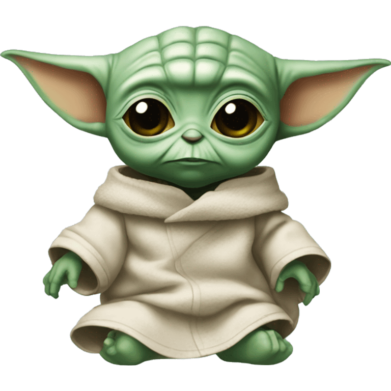 Baby Yoda in a medical mask emoji