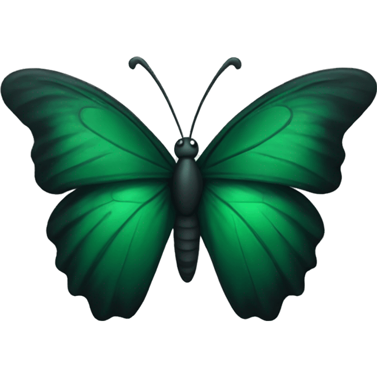 Very dark green butterfly  emoji