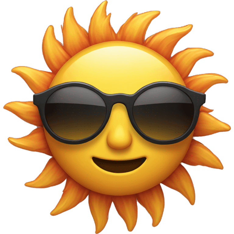 Sun whit sunglasses emoji