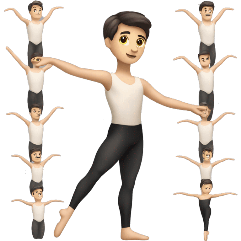 ballet dancer pose male caucasian dark hair emoji