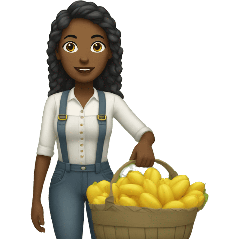 black woman small-scale farmer emoji