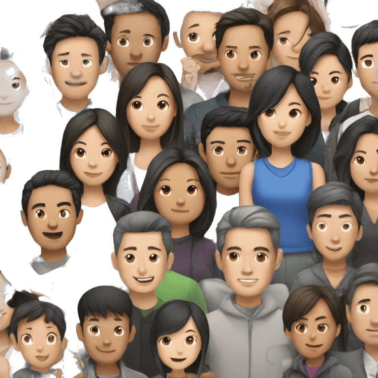 group of people asian emoji