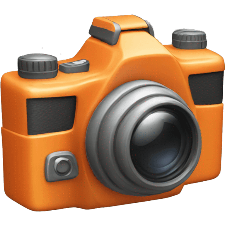 camera 3d orange emoji