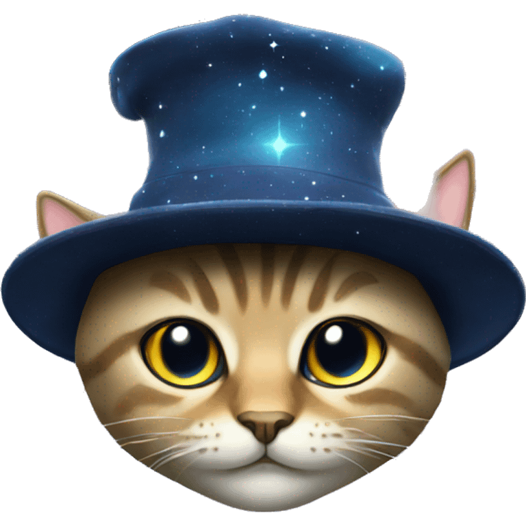 galaxy cat with hat emoji