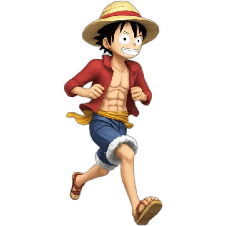 Luffy run emoji