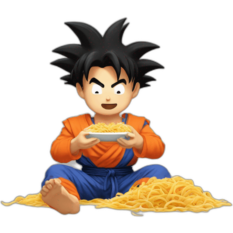 goku eating pasta emoji