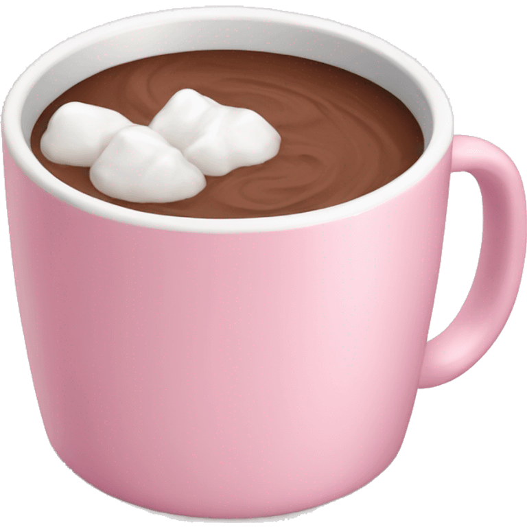 pastel pink mug hot chocolate   emoji