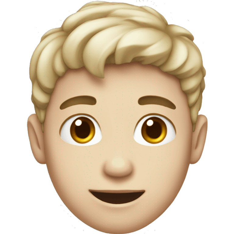  Boy white skin with gooels emoji