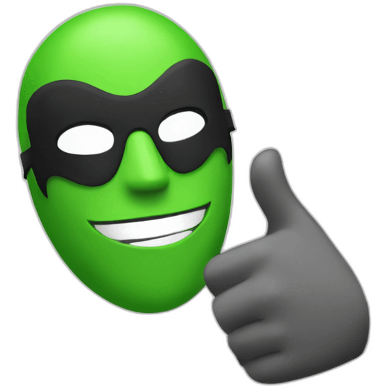 the mask thumbs up emoji