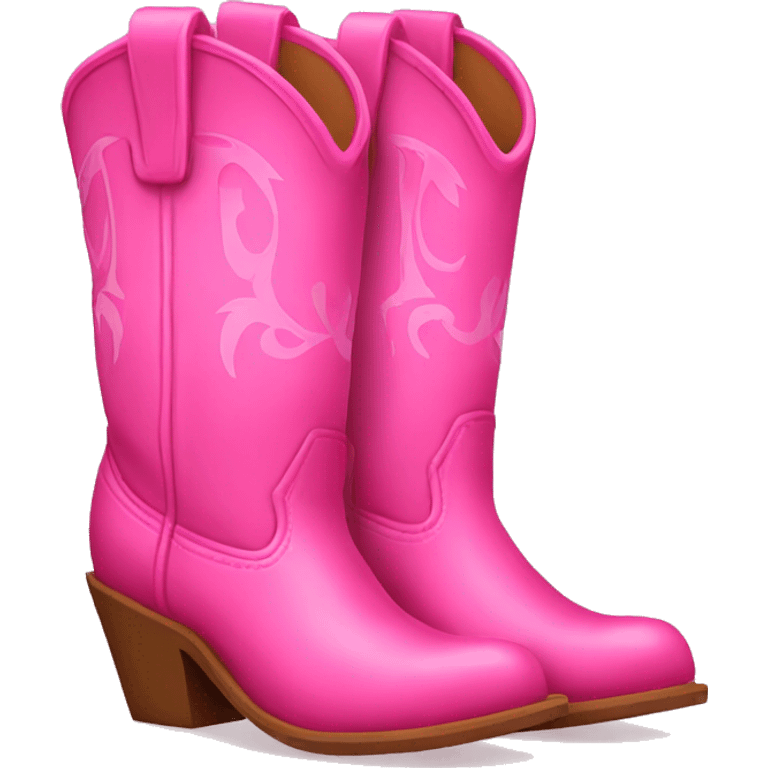 Pink cowgirl boots  emoji