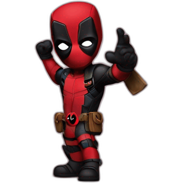 Deadpool waving emoji