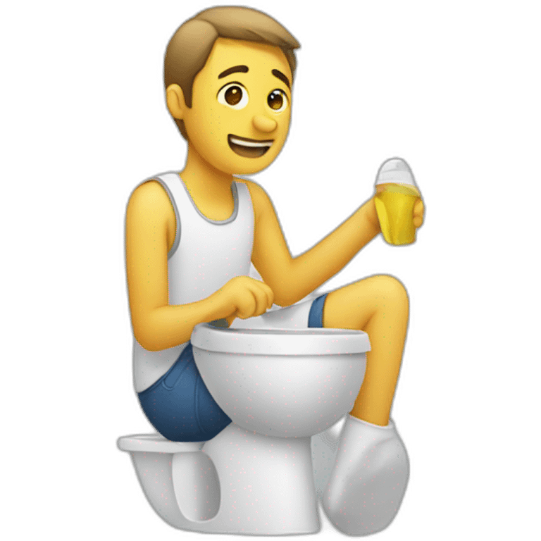 Man making  wc emoji