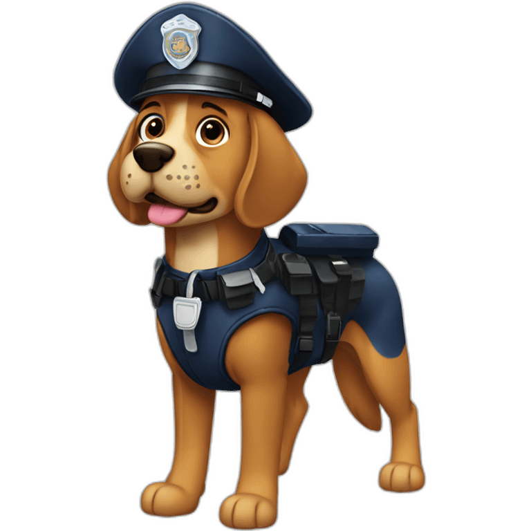 Perro policía  emoji