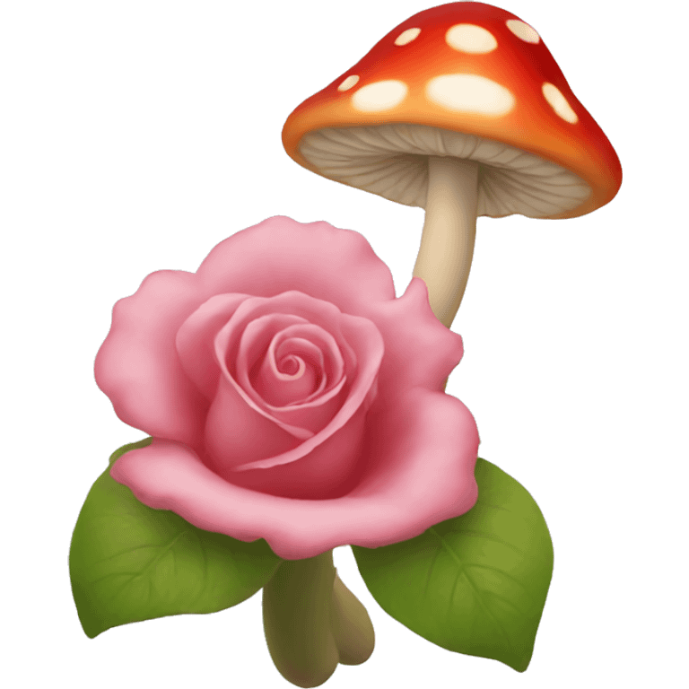 Rose, mushroom emoji