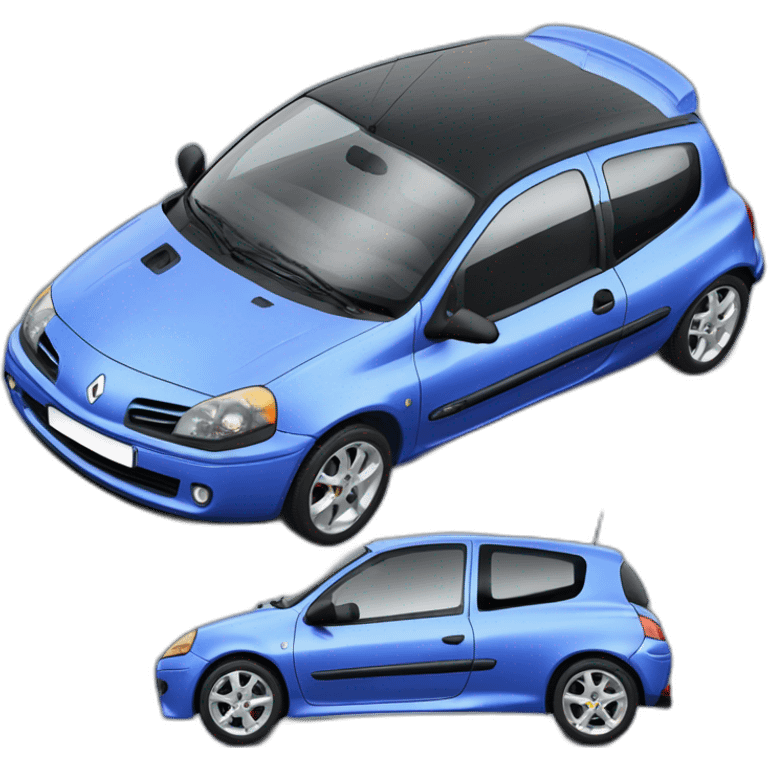 renault clio 2 renault sport blue emoji