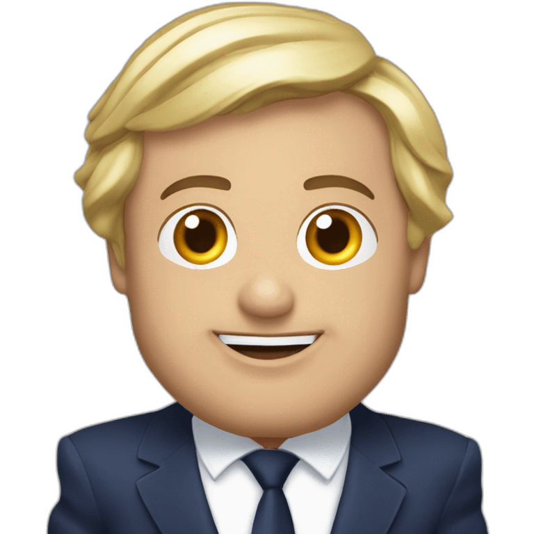 Emanuel macron fait un bisou à Marine le Pen emoji