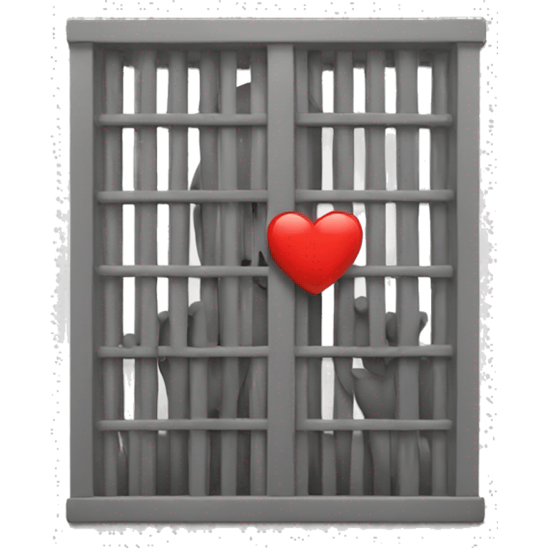 Jail with heart emoji