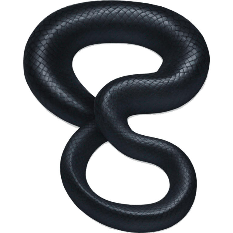 Fat Black snake emoji