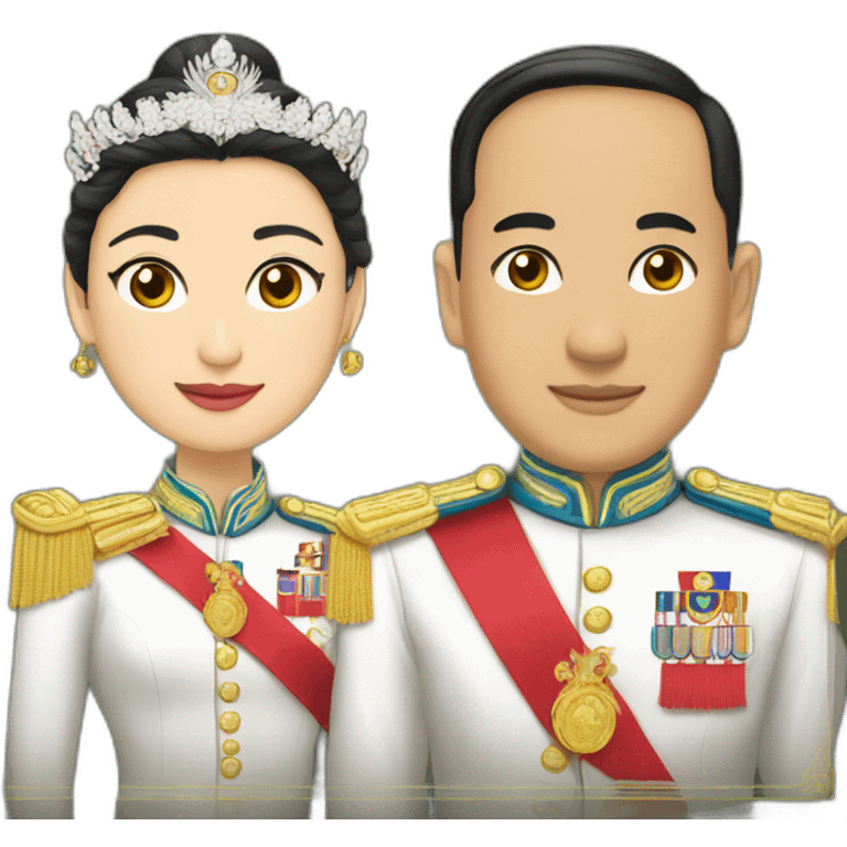 Vajiralongkorn and suthida emoji