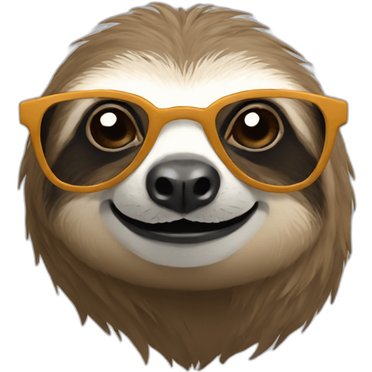 sloth with glasses emoji