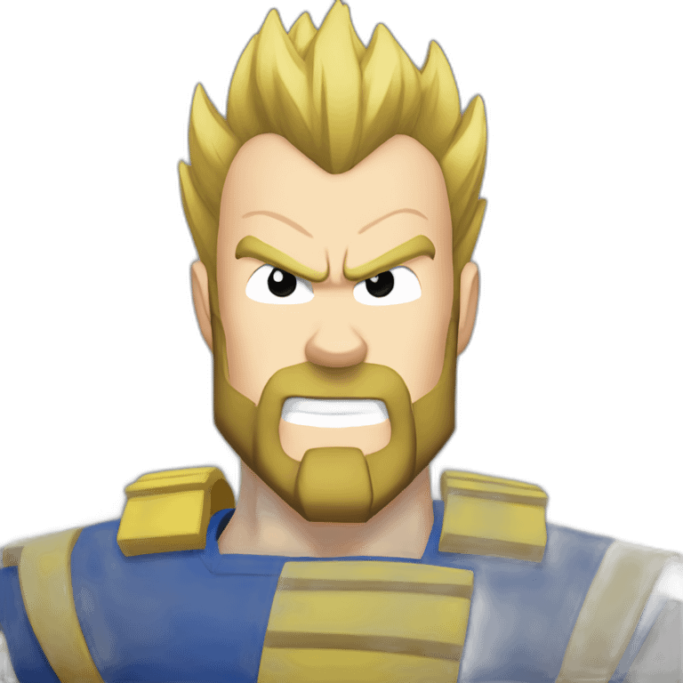 vegeta blond beard emoji