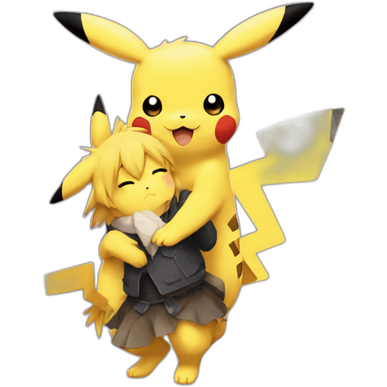 pikachu kiss evoli emoji