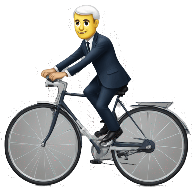 Macron sur un vélo  emoji