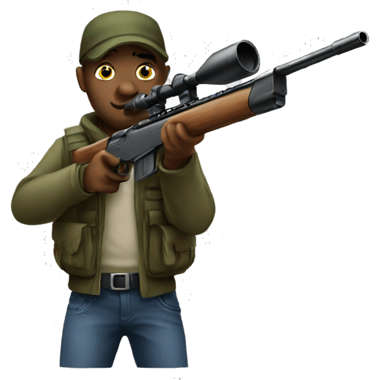 Good looking sniper emoji