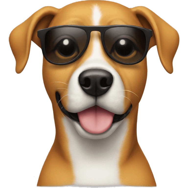 Dog wearing sunglasses emoji