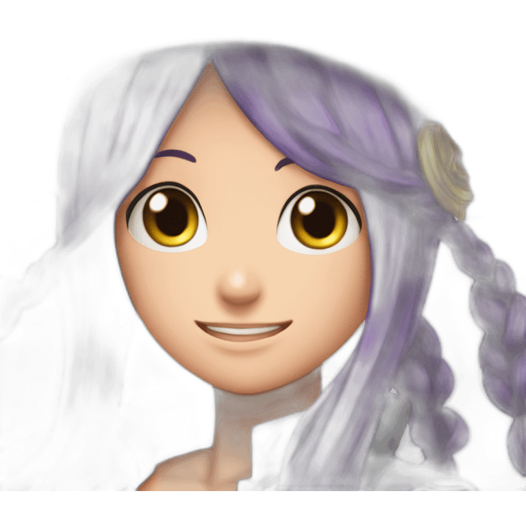 onepiece nico robin avec un chapeau de cowboy violet emoji