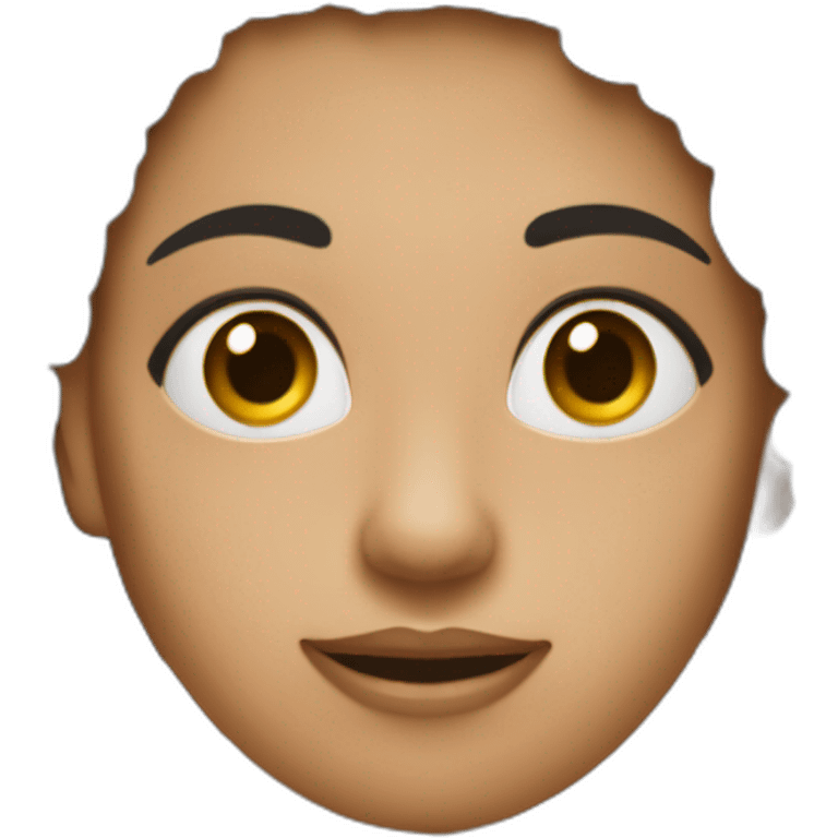 Mujer pelo negro largo, piel blanca y ojos negros con una camara en la mano  emoji