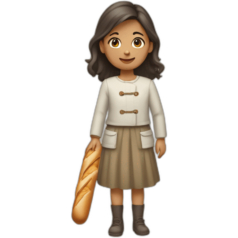 Fille qui lèche  une baguette emoji