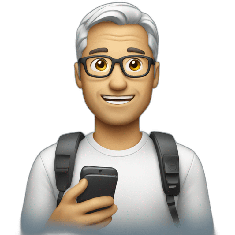 man with phone emoji