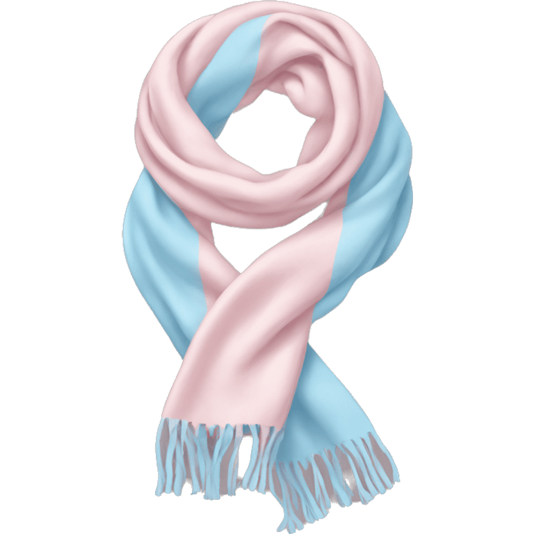 Pale Pink and baby blue scarf  emoji