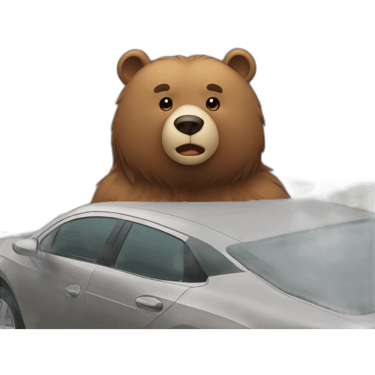 bear near car emoji