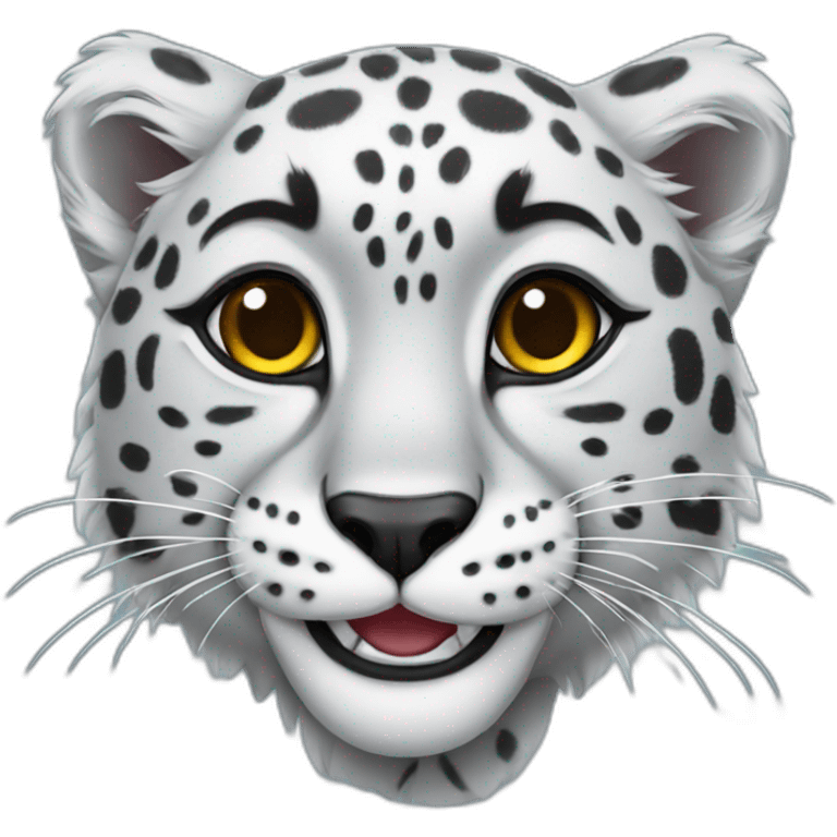 smile snow leopard emoji