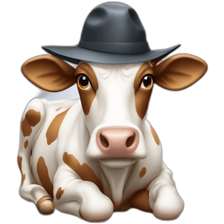 Vache avec une cloche où il y a marqué Chloé emoji