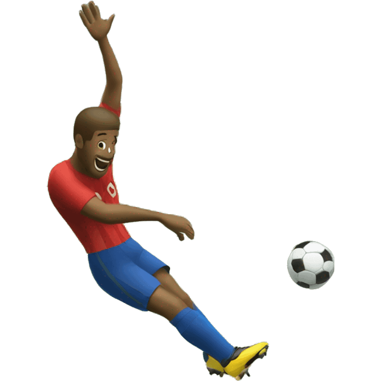 Footballer scoring a goal emoji