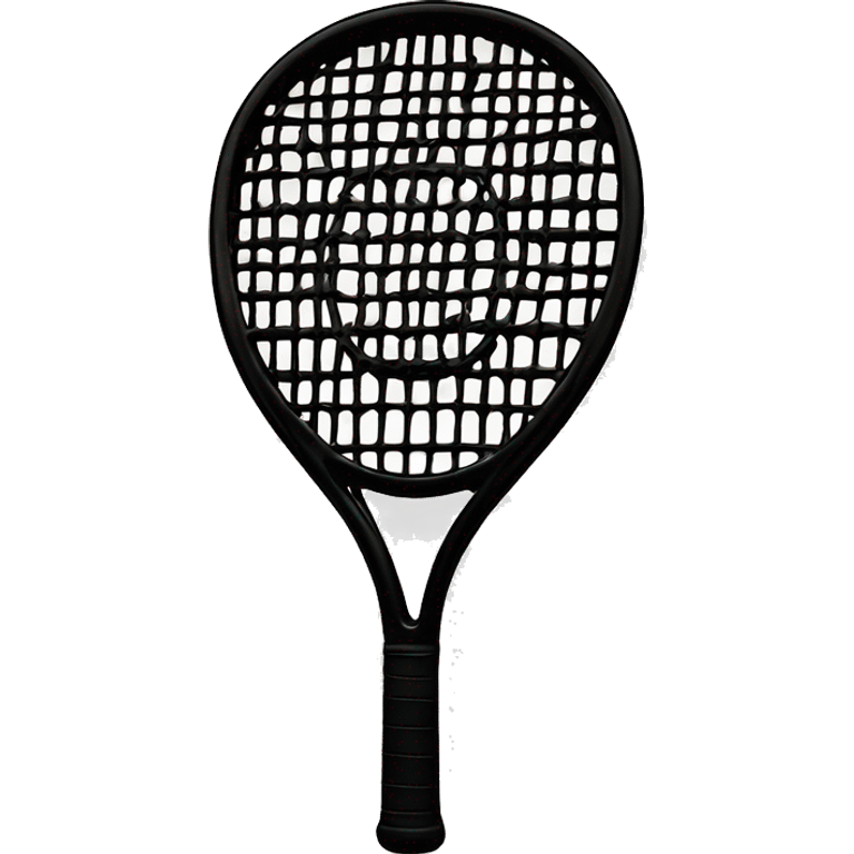 Luxury Chanel Tennis racket in black emoji