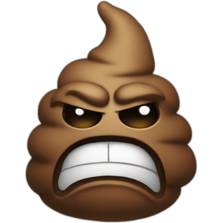 angry poop emoji