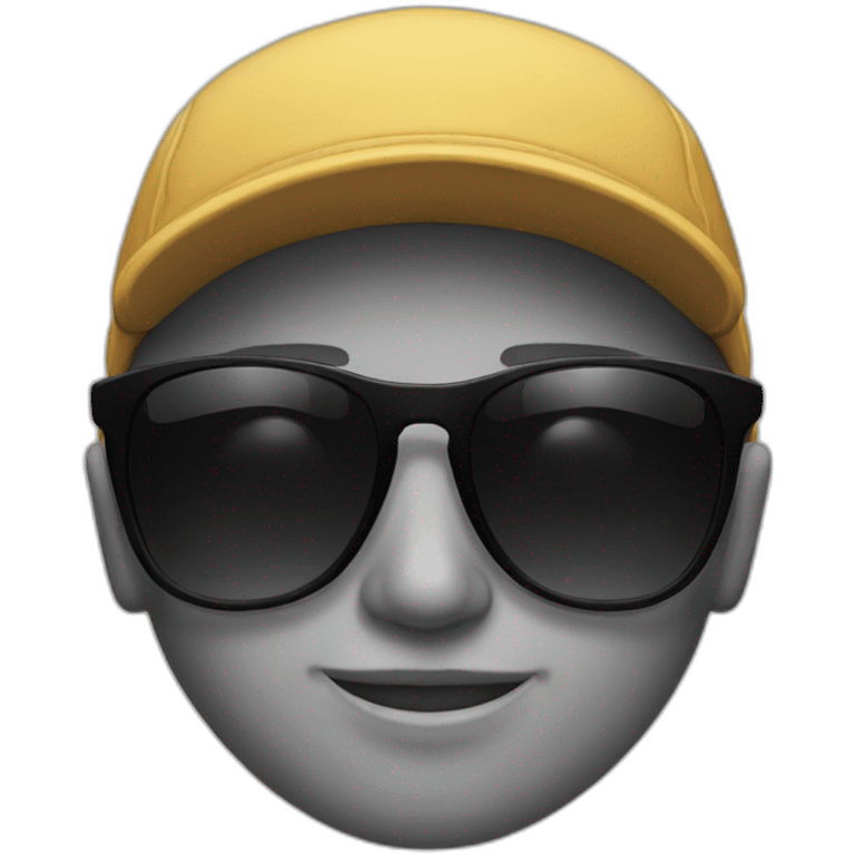 cool dude with cap and black shades emoji