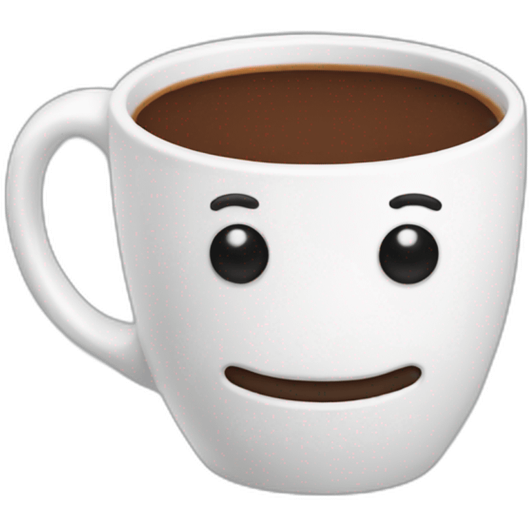 white mug of drinking chocolate emoji