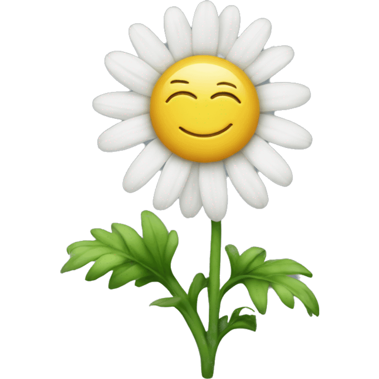 Daisy flower with crown on top of it emoji