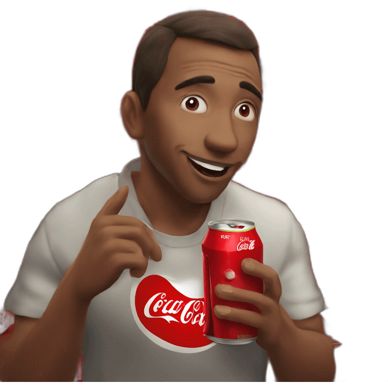 piter tomando una coca cola emoji