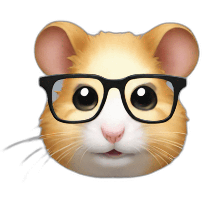 hamster emoji with glasses from future emoji