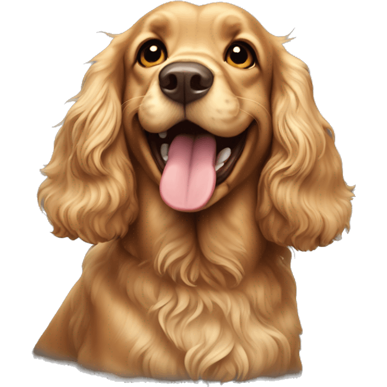 Happy golden cocker spaniel emoji