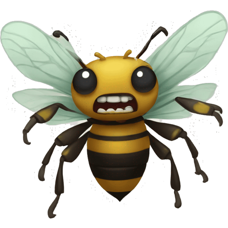 A angry possessed demon bee emoji