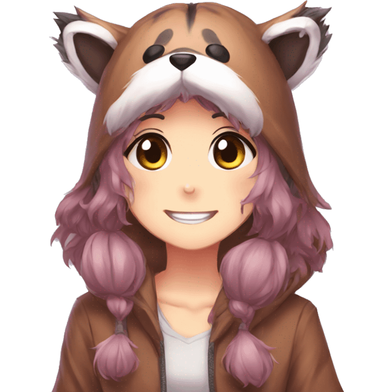 Snuffy Anime RaccoonGirl Vtuber emoji