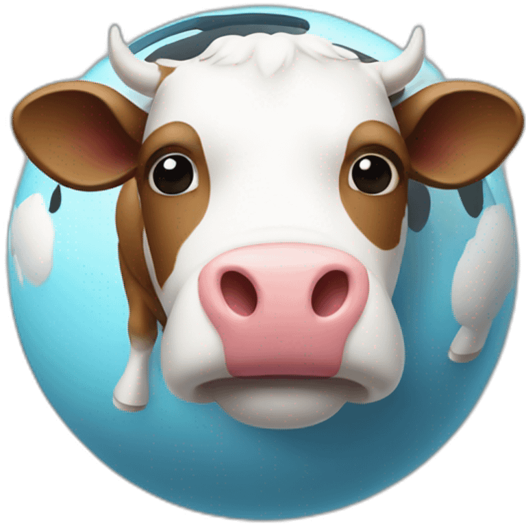 a spherical cow in a perfect vacuum floating emoji